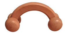 Handheld Wooden Roller Massage Tool Natural Beechwood Spa Body Back Massager