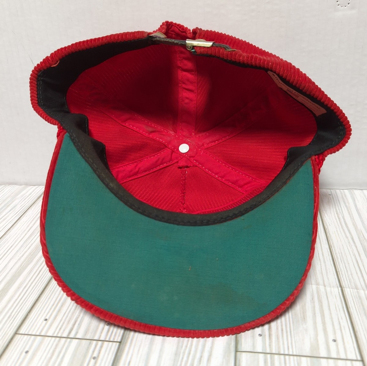 VINTAGE Des Moines Polo Club Hat Cap Corduroy Cord Rope Trucker Made In USA View 6