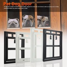 Plastic Pet Dog Puppy Cat Door Magnetic Locking Safe Flap for Screen Window Gate