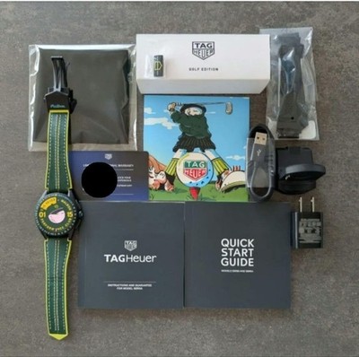 TAG Heuer Connected Calibre E4 Malbon Golfuhr 45mm Grün Gelb Titan