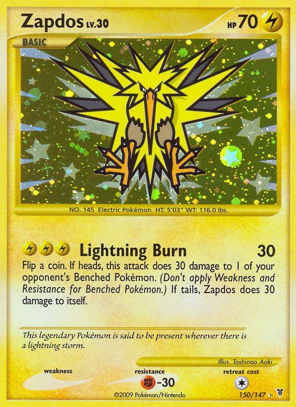 Zapdos (150/147) Platinum: Supreme Victors - Moderately Played Holofoil Pokemon
