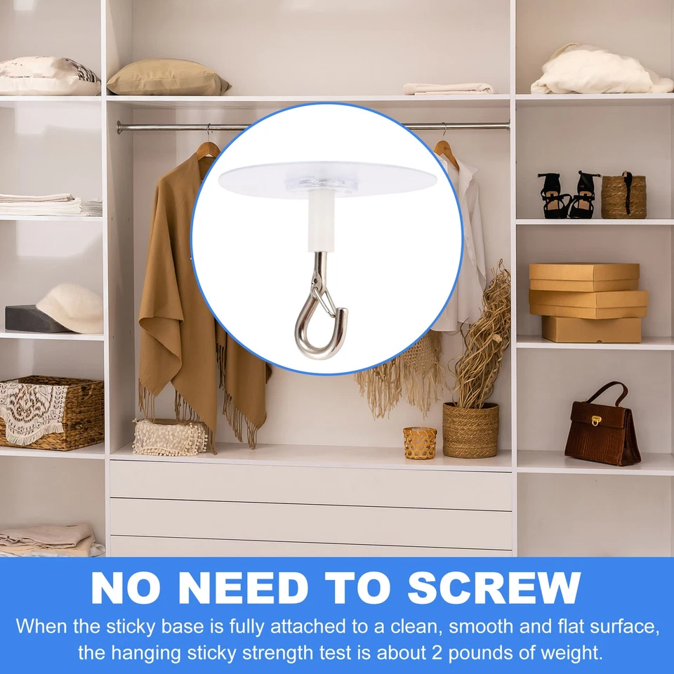 Stick Ceiling Hooks Heavy Duty Self-Adhesive Water Hooks for6940 - Image 2 of 4