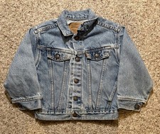 Vtg 70  s Levi  s Toddler Denim Trucker Jacket. Size 4T