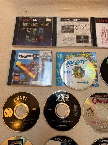 Commodore Amiga & CD32 / CDTV Games As Pictured Large Original Collection
