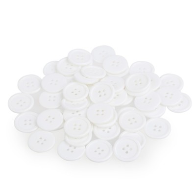 50pcs 23mm 4-Loch-Harznähteknöpfe zum Nähen von Scrapbooking-Stricken (weiß)