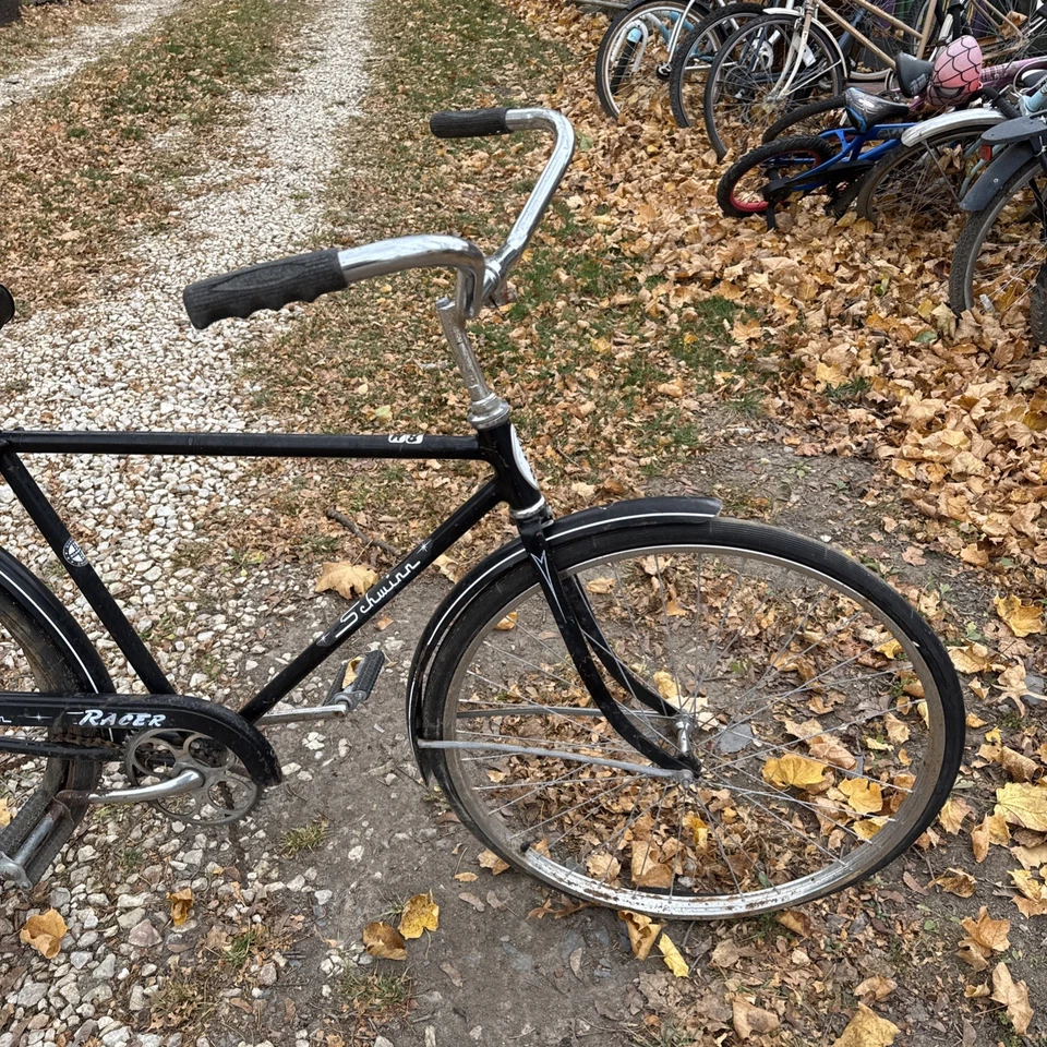 Schwinn Racer 1958 para hombre 26" negro piezas de corredor reparación envío gratuito Foto 3 de 4