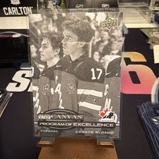 2025-26 UD Series 2 Connor McDavid Black And White Canvas Program of Excellence