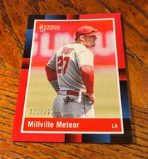 2022 DONRUSS RED MILLVILLE METEOR NAME VARIATION MIKE TROUT 1303/2022 #265