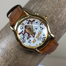 Vtg Armitron Women 22000/239 TAZ Musical Me Sing! Quartz 28mm Watch 6 1/4