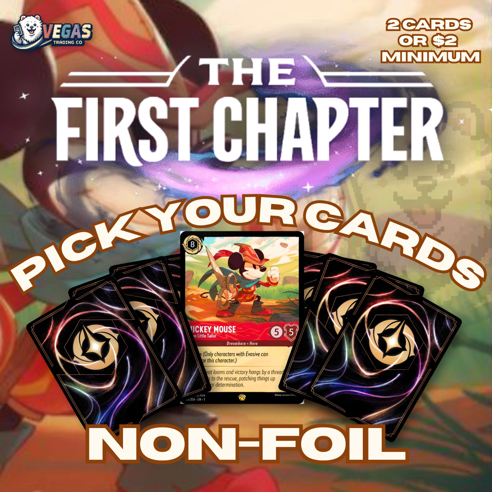 Disney Lorcana The First Chapter Non-Foil YOU PICK! Bundle & Save $2 Minimum