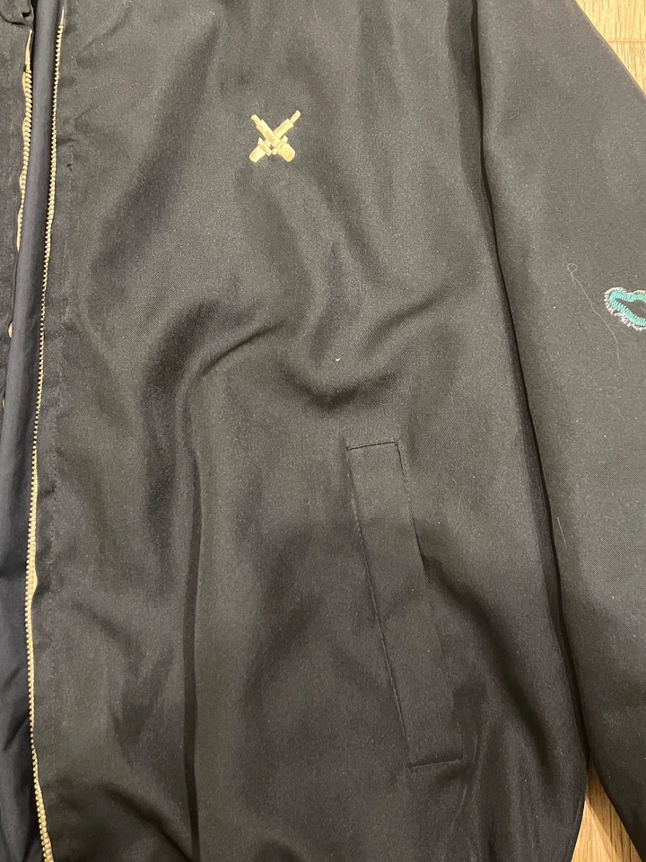 Chaqueta USS Truxton De Colección Japón Satinado Bombardero Talla Mediana Años 80 Souvenir Dragon Foto 4 de 4