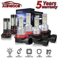 For GMC Canyon 2015-2021 LED Headlights Kit Hi-Lo Beam + Fog Light Bulbs 36000LM