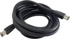 High-Speed 10ft Braided Firewire Cable IEEE 1394   6-Pin Male Connections