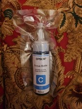 EPSON 502 Ink Bottle  40ml  - Blue / Cyan Genuine /Sealed Expire 2023