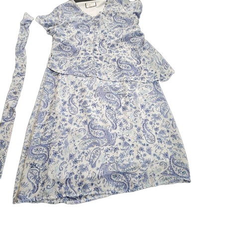 Vintage Mary Mcfadden blaues Paisley Kleid klassisch, elegant, romantisch Gr. L - Bild 9 von 19