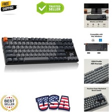 K8 Tenkeyless Wireless Mechanical Keyboard for Mac, White Backlight, Bluetoot...