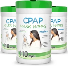Resplabs CPAP Mask Wipes - Unscented CPAP Mask Cleaner for Daily Use - Safe for