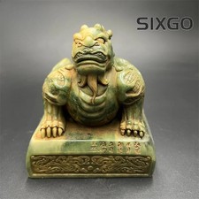Chinese Dragon Statue Figurine Imperial Jade Seal Crafts Decoration Accessories