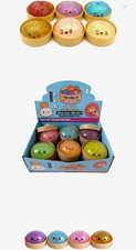 Glitter Multicolor Squishy Bun Dumpling Fidget Toy Set 12 PACK FOR RESALE