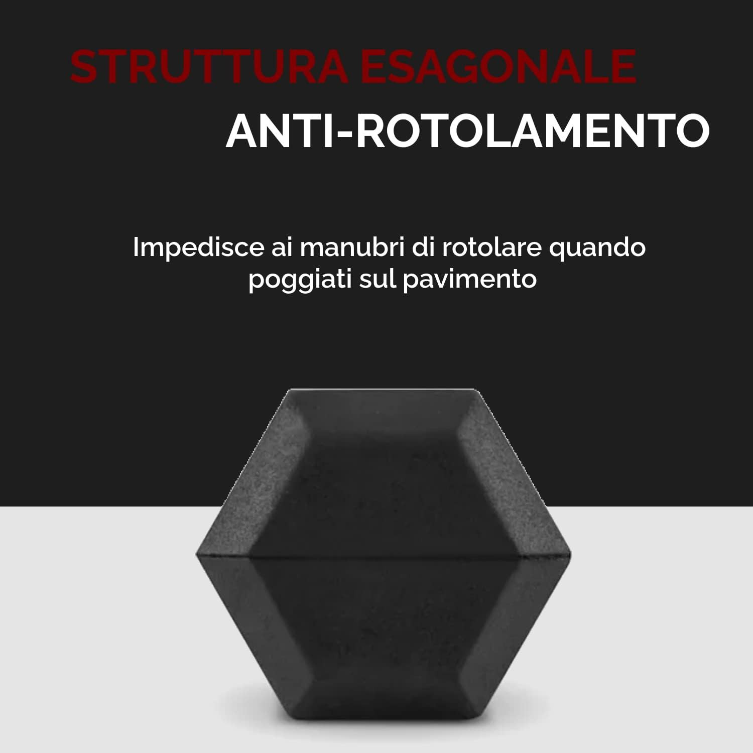 Manubrio Esagonale da 5kg per Palestra Fitness foto 4