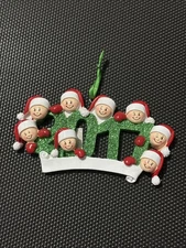 PolarX Personalized Christmas Ornament 2017 Family Of 8