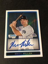2009 Bowman Chrome Prospects Refractor 447/500 Matt Miller #BCP93 Auto