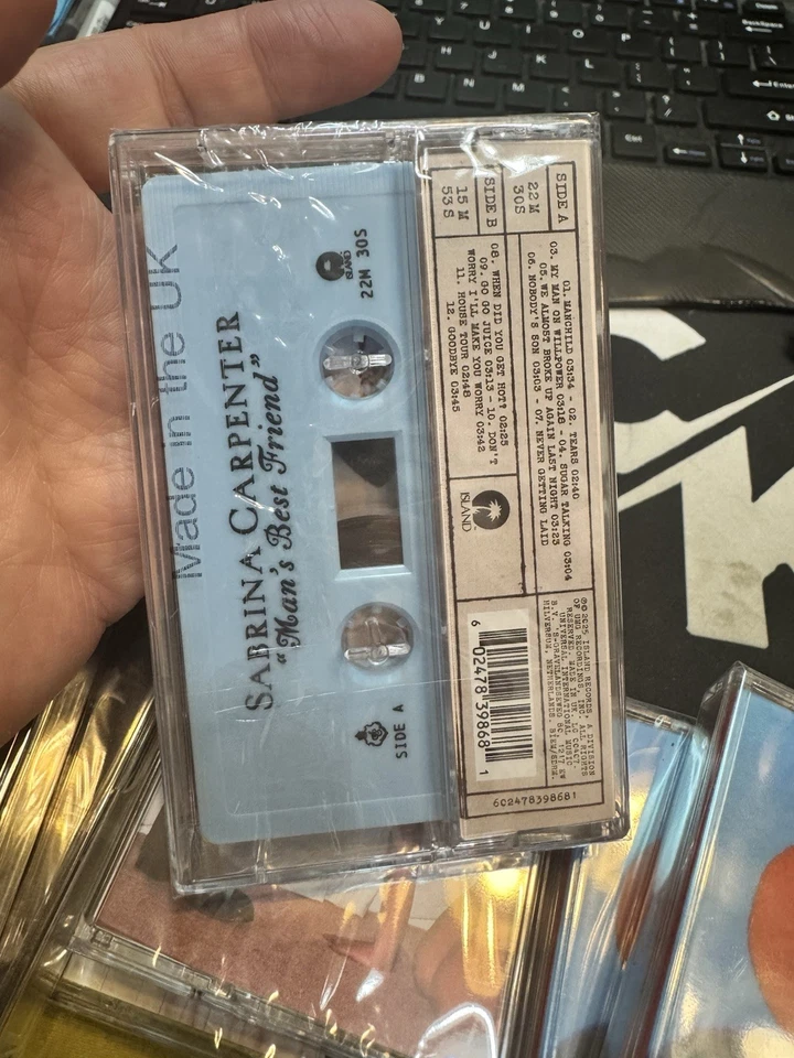 Sabrina Carpenter MAN'S BEST FRIEND New Sealed Blue Colored Cassette Tape SEALED - Image 2 of 2