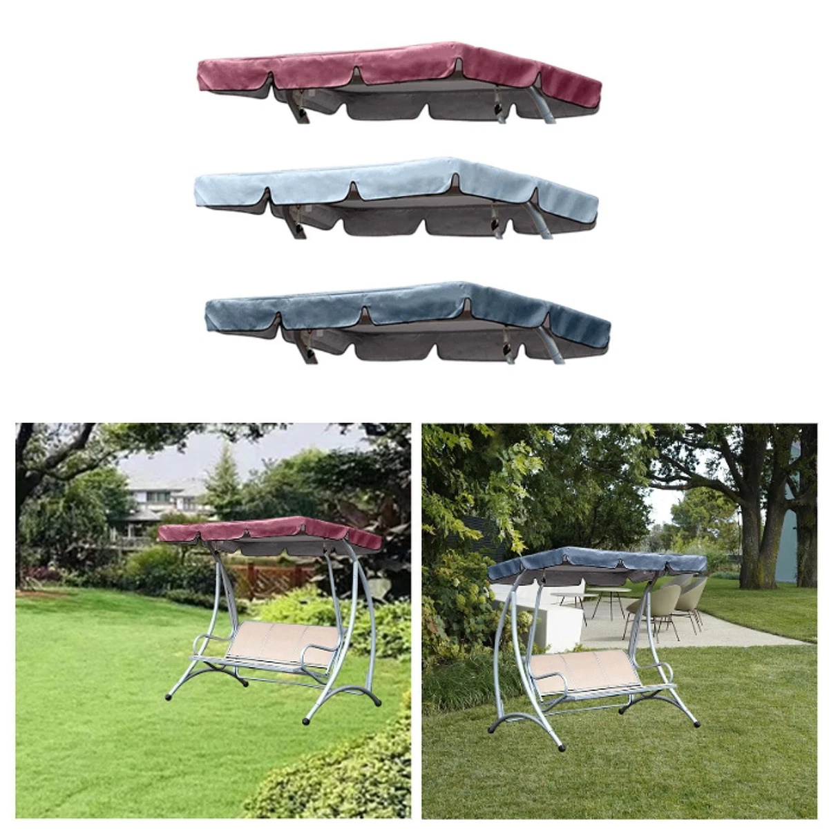 Barre Di Ricambio Per Dondolo Da Giardino (2 Pezzi) - Aste Rettangolari In Metallo Bronzo, 90cm, Per Appendere L'Altalena Al Telaio