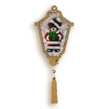 DIY Bead embroidery kit on a plastic base Christmas Lantern Craft gift