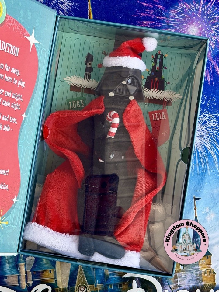 2026 Disney Parks Star Wars Santa Darth on A Hearth Darth Vader Plush ...