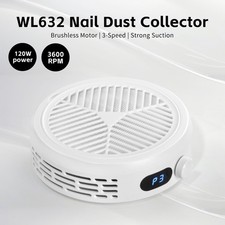 Powerful 120W Low Noise Nail Dust Collector for Manicure Pedicure Salon US Plug