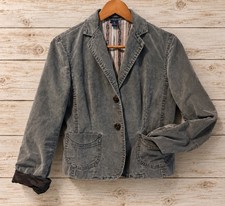 Vintage Gap Women Corduroy Blazer Jacket Size 6/Small Gray Academia Preppy A280