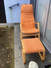 Ikea Poäng Sessel und Hocker Orange Bezug, gebraucht in gutem Zustand-50,00 Euro