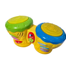 Musical Little Baby Bongo Drums Yellow Toy with Lights and Sounds