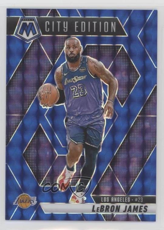 2024-25 Panini Mosaic City Edition Blue Mosaic Prizm /199 LeBron James #286
