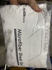 4 Piece Bed sheet set Microfiber - White