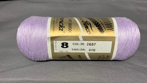 770 Yards Finca Perle Cotton No 8 Thread 100g Color 2687 Light Lavender