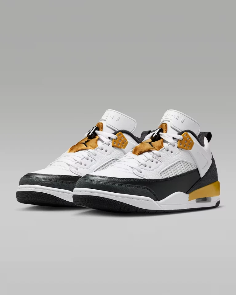 Jordan Spizike Low Shoes White Metallic Gold Black Men's | Size 7.5 - 14 - Image 4 of 4