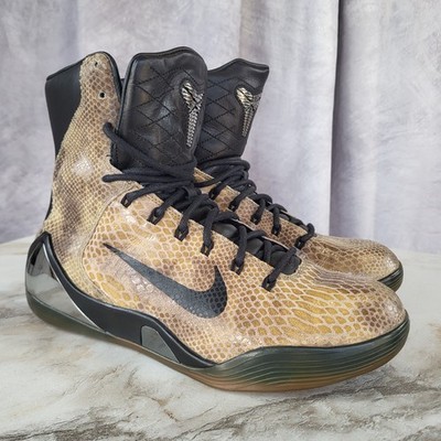 Nike Kobe IX/9 EXT QS Snakeskin Tan/Black Men's Size 9.5 No