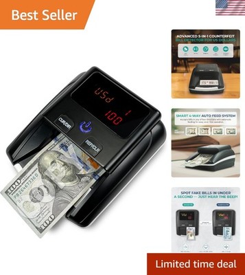 Professional Currency Detector with Large Display for Fast Bill Validation