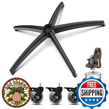 Lipshome Heavy Duty Office Chair Base Replacement, 5 Brake Casters, 3300 lbs Sup