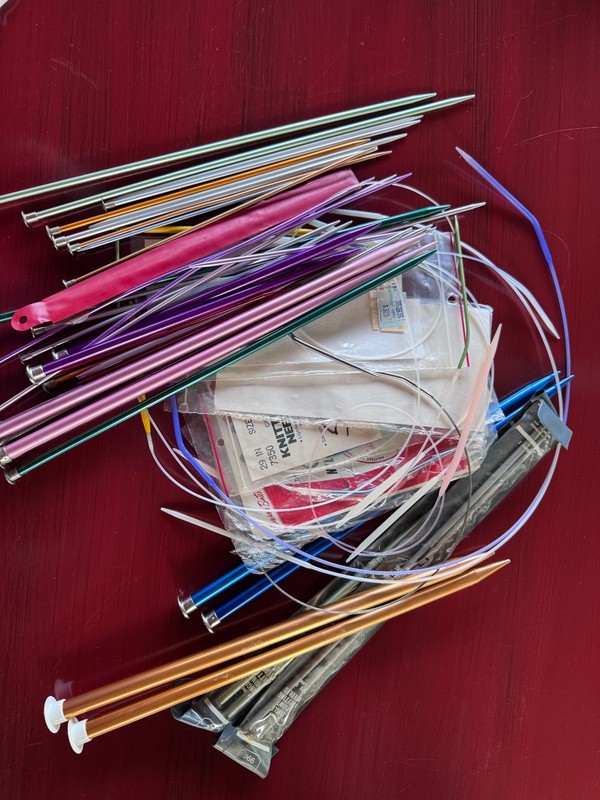 Mixed New/Vintage Knitting Needles - Regular and Circular - 35 plus pairs!