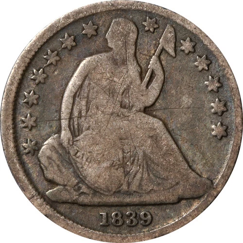 1839-O Seated Liberty Dime — photo from the most recent tracked eBay sale