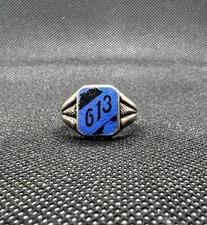 Silberring der Luftwaffe mit unbekanntem Staffelabzeichen 2WK 613 Wappen ring