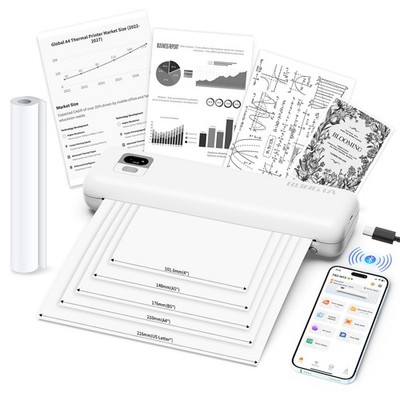 Rongta Tragbarer Drucker Wireless für Reisen F82 Bluetooth Tintenlos Thermo