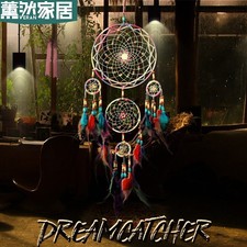 Duży łapacz wielu tęczy, łapacz snów, wisząca dekoracja domu sypialni