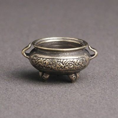 Retro Incense Burner Binaural Tripod Burner Brass Incense Holder With CovOY