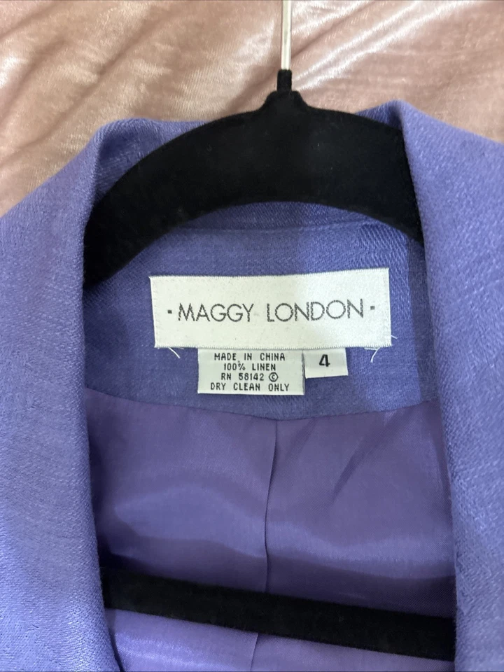Maggy London набор из 2 предметов фиолетовый лен винтажный размер 4 - Изображение 2 из 4