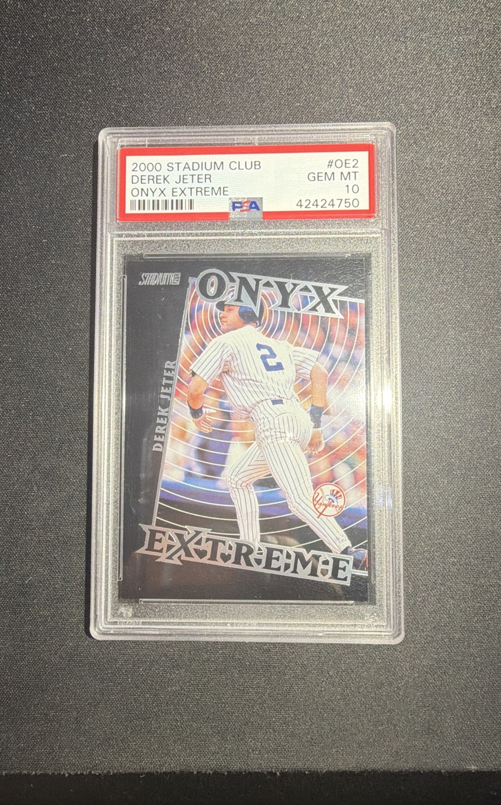 2000 Topps Stadium Club Onyx Extreme Derek Jeter PSA 10 Yankees HOF Gem Mint view 2