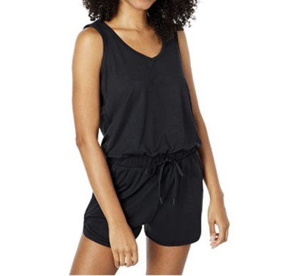 NWT Women s Thrive Société Romper Black Size L